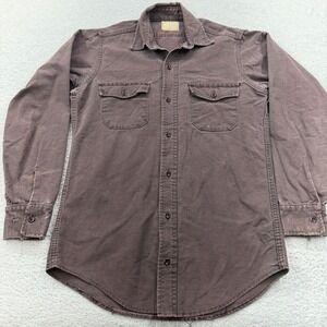 Deerskin Batavia Mens Work Shirt Long Sleeve Button Up Brown Double USA Made